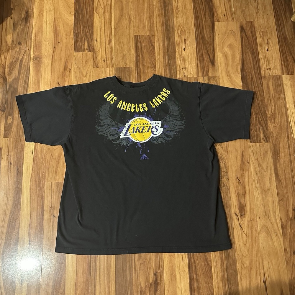 Y2K Adidas Los Angeles Lakers T Shirt XXL Emo Goth Print Kobe Bryant NBA